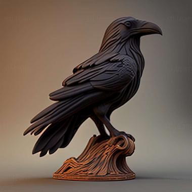 3D model raven (STL)